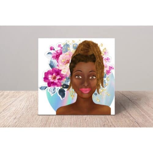 Bajan beauty | Portrait art | Greeting card