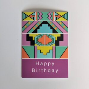 Purple Birthday Card - Kente Inspired