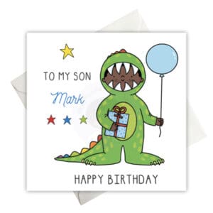 Handmade Boy Dinosaur Greeting Card