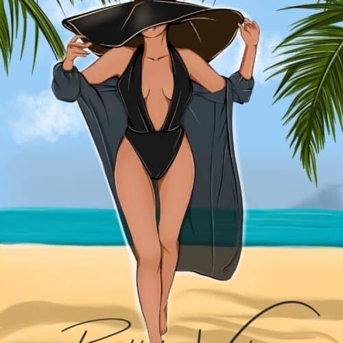 Birthday Wishes Palm Beach Card - Latte