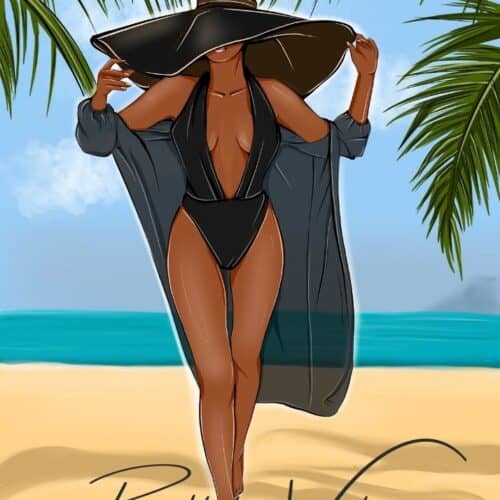 Birthday Wishes Palm Beach Card - Chocolate
