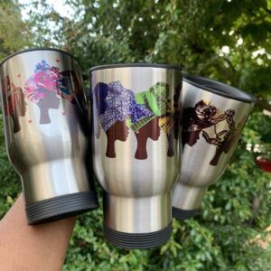 Silver Headwrap Travel Mug (assorted colours)