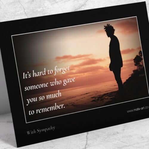 It’s hard to forget...