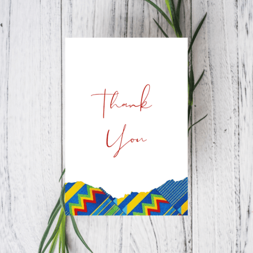 Thank You Blue Kente Card