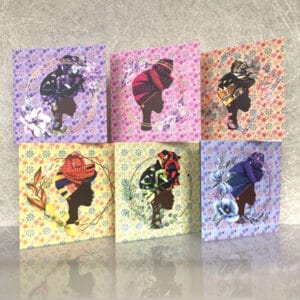Assorted headwrap floral cards