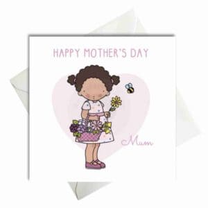 Happy Birthday Card, Mothers Day Card, Mixed race girl, Black girl Mothers Day card, Mixed Race girl Mothers Day card, Dual Heritage girl