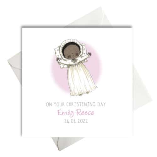 Christening Card for baby girls