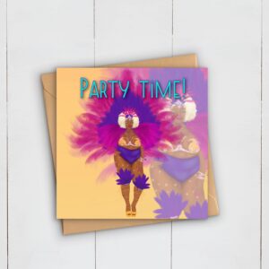 Bacchanal | Carnival fashion art | Greeting card