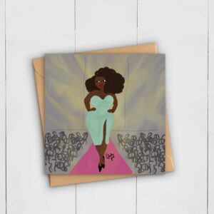 Bobbi | plus size beauty | body positive | Greeting card