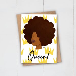 Afro Queen | Greeting card | Mum | Sister | Aunt | Bestie