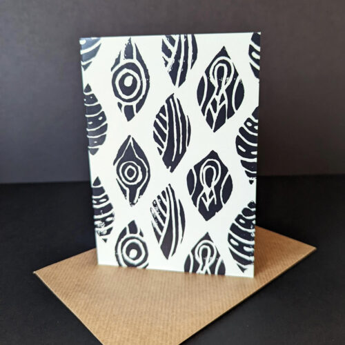 Repeat Shield African Block Design Greeting Card