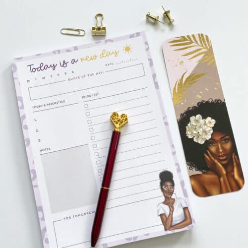 A5 Daily Priority Planner Notepad | Undated organiser desk pad | Today is a new day