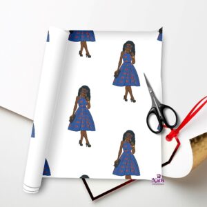 Fine Lady Black Woman Wrapping Paper
