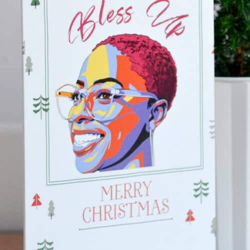 The Bless Up Flourescent Christmas Card