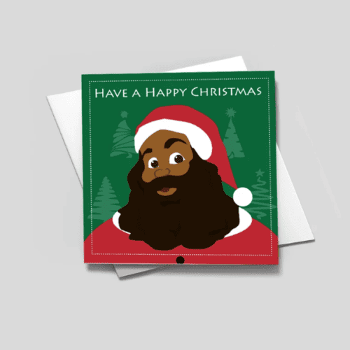 Black Santa Christmas card