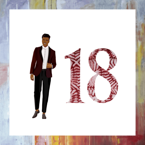 Happy 18th Birthday for him with Velvet Blazer
