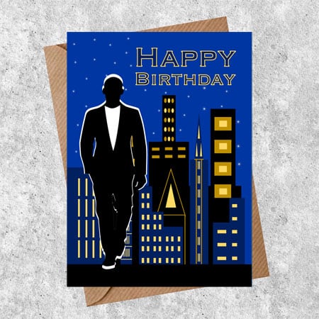 Cityscape birthday card