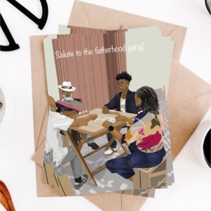 Diverse and inclusive greeting cards for men.