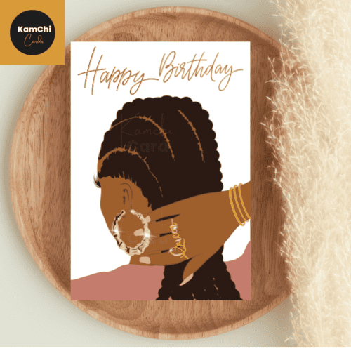 Happy Birthday Card, Black Girl With Braids, Diverse Greeting Card, Black Woman Birthday Card, Black Greeting Card, Birthday Queen