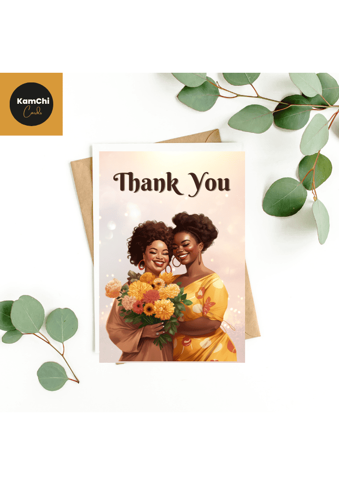 Black Woman Thank You Cards, Thinking of You Card, Positive Affirmation, Diverse Greeting, Black Greeting Card - Image 2