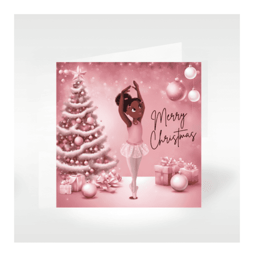 Nia Ballerina Christmas Card - En Pointe | Black Ballet