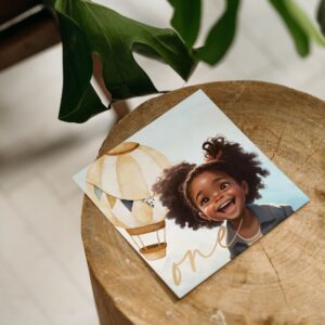 Balloon Milestone Birthday Card for Ages 1-6