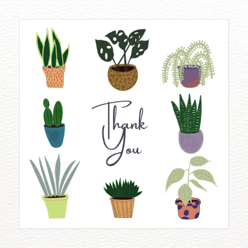 Thank You House Plants card