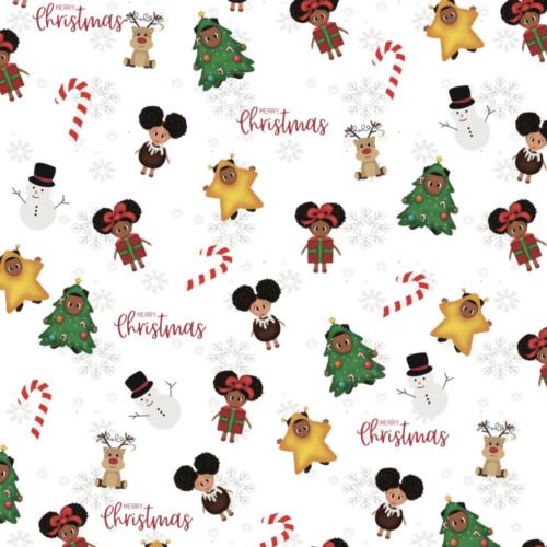 Cute Kids Christmas Wrapping Paper Only
