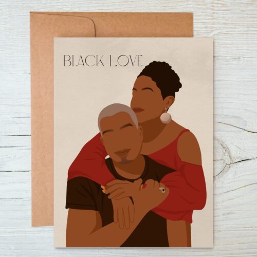 black older couple valentine card