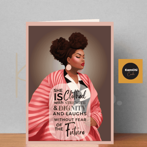 She Is Clothed With Strength Greeting Card