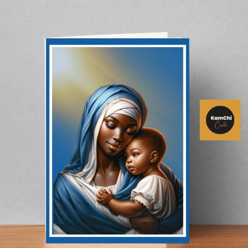 Black Virgin Mary & Jesus Greeting Card