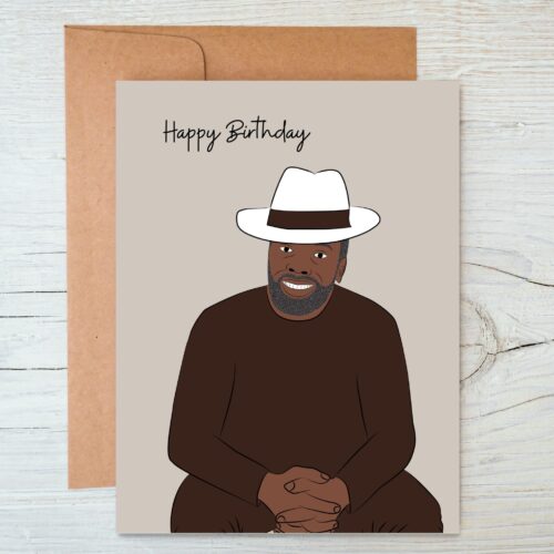 black dad, man birthday card