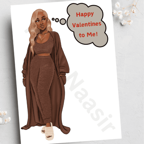 Valentines Day card - think bubble