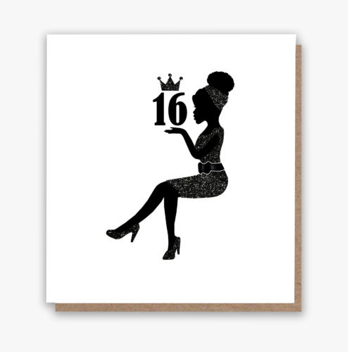 Birthday Queen (black) - Milestone birthdays 16, 17, 18, 20, 21, 25, 30, 40