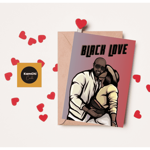 Black Couple Valentines Day Card, Black Love, Thank You For Loving Me, Black Couple Anniversary Card, Afrocentric, Black Greeting Card