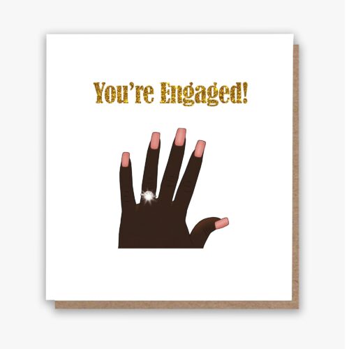 Congratulations You're Engaged!! - 2 skin tones