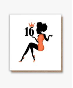 Birthday Queen - Afro puffs (orange) - Ages 16, 17, 18, 20, 21, 30, 40