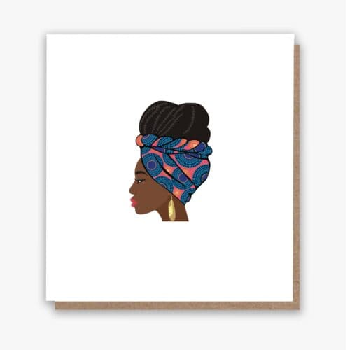 Pink & Blue Ankara Headwrap Queen
