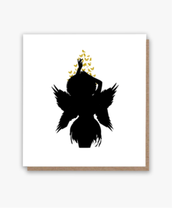 Afro Fairy Wings 2 Birthday Card