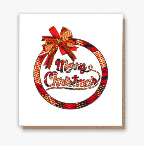 Merry Christmas Kente Wreath