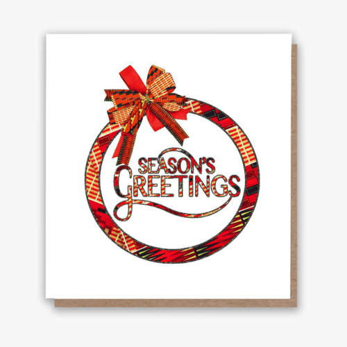 Seasons Greetings Kente Wreath