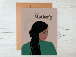 Black mum with braids mothers day cards