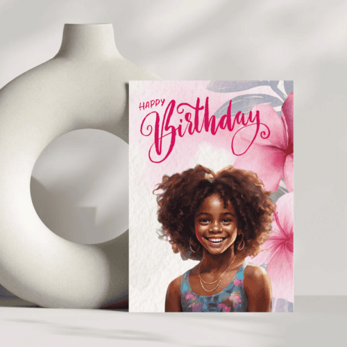 Afro Bella Birthday Card