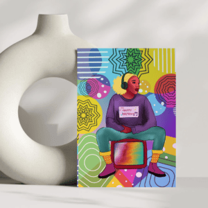 Afrocentric Melody Card (Art Birthday Card)