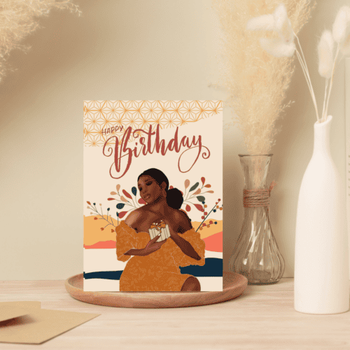 Jessica Afro Birthday Card - The gift of Life