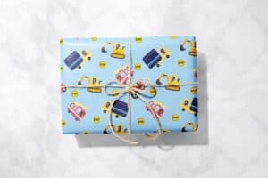 Black Boy Vehicle Gift Wrap 1 Metre Roll