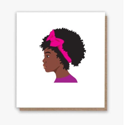 Black Girl Crowned with Curls Card