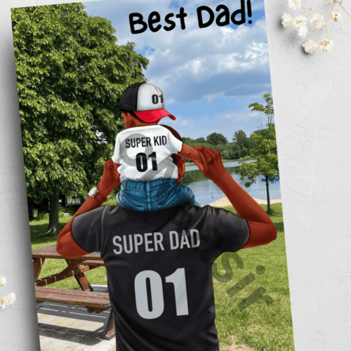 Father's day card - Best dad - son