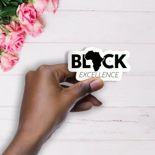 Black Excellence Handmade Vinyl Waterproof Sticker