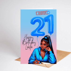 21st Birthday Card, Personalised Card